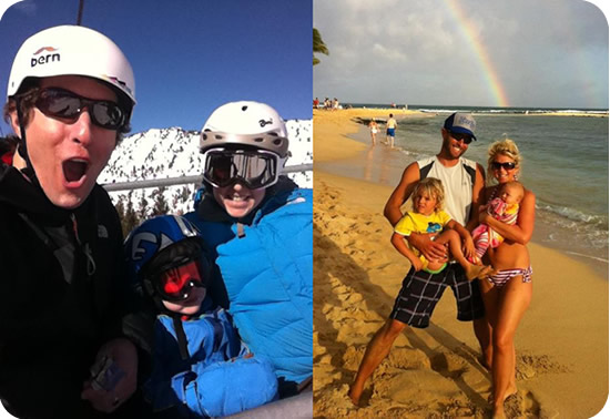 Amanda in Hawaii with her family & biz!